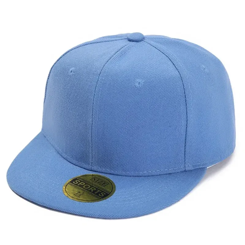 Blue Solid Baseball Cap Headwear