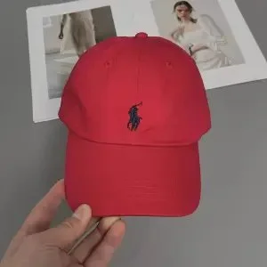 Ralph Lauren Pony Cap Red Headwear