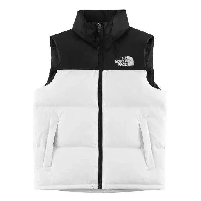 The North Face Nuptse White Black Vest