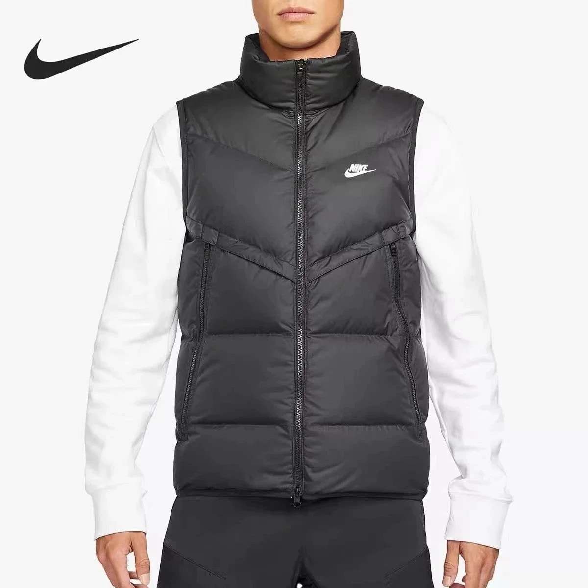 Nike Men's Black Puffer Vest