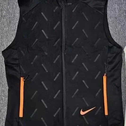 Nike Air Tech Fleece Black Orange Vest