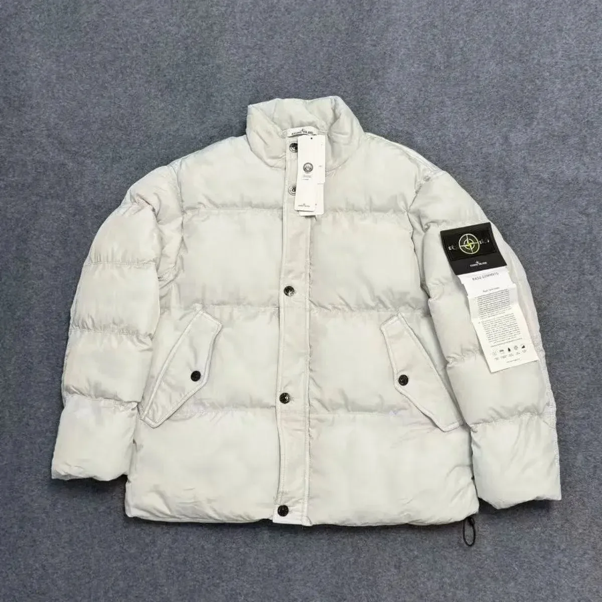 Stone Island 68-15 White Puffer Jacket