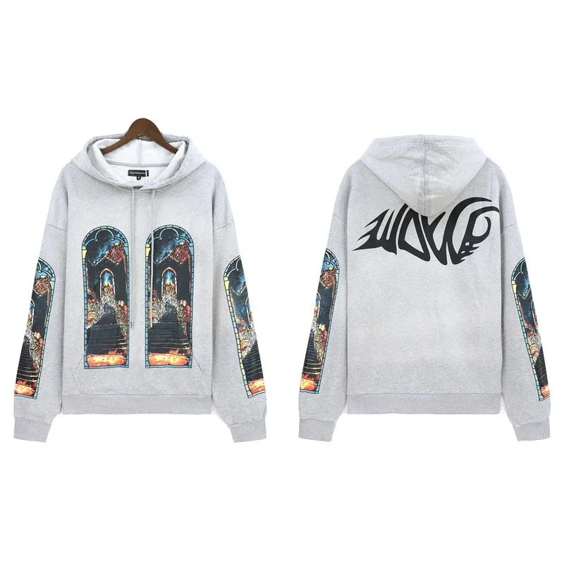 Saint Laurent Stained Glass Hoodie Grey