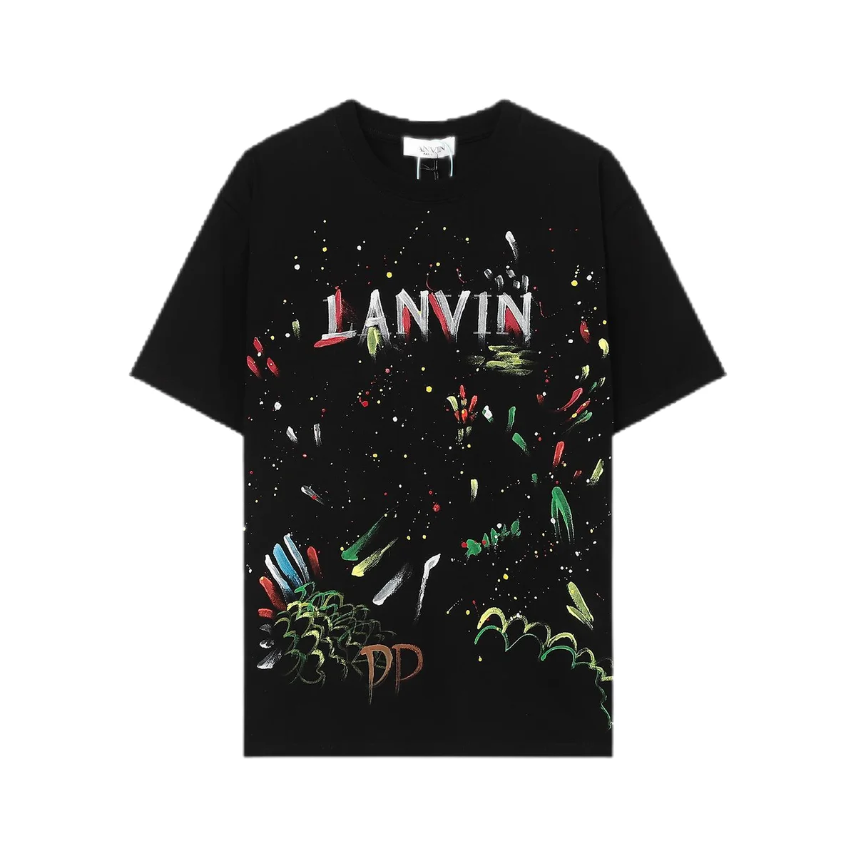 Lanvin Black Paint Splatter T-Shirt