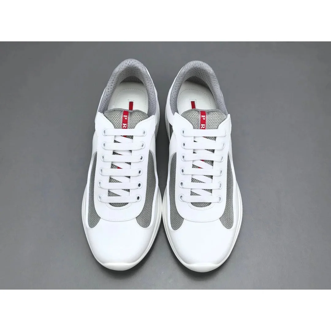 Prada Runners磨砂白灰Sneakers