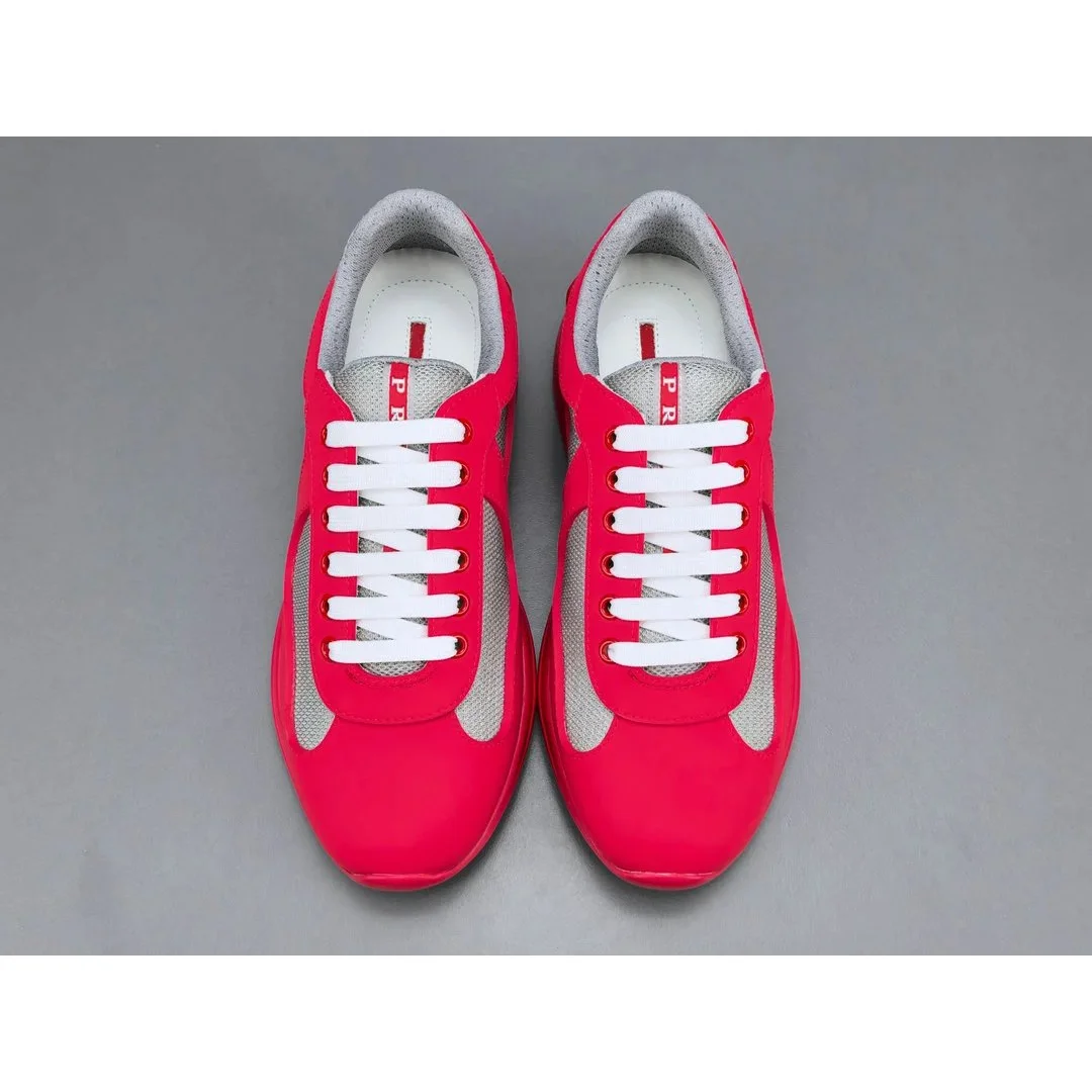 Prada Runners磨砂红灰 Sneakers