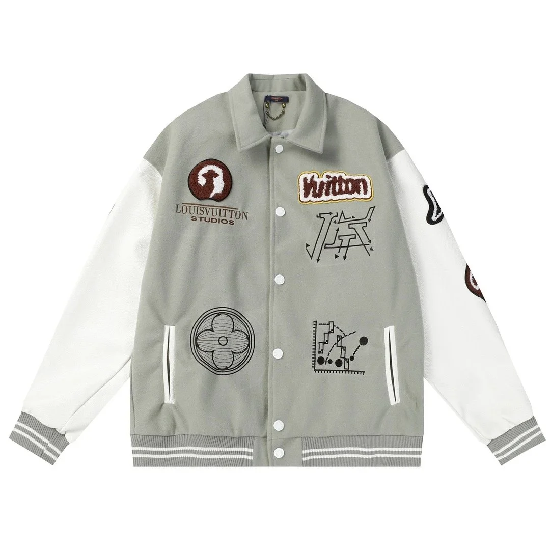 Louis Vuitton Studios Varsity Jacket Grey