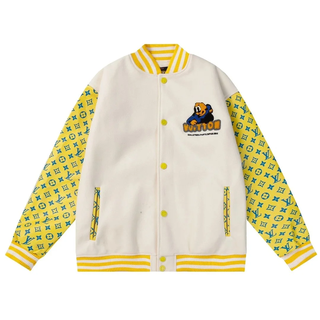 Louis Vuitton Tabi Bear Embroidery Jacket Cream Yellow