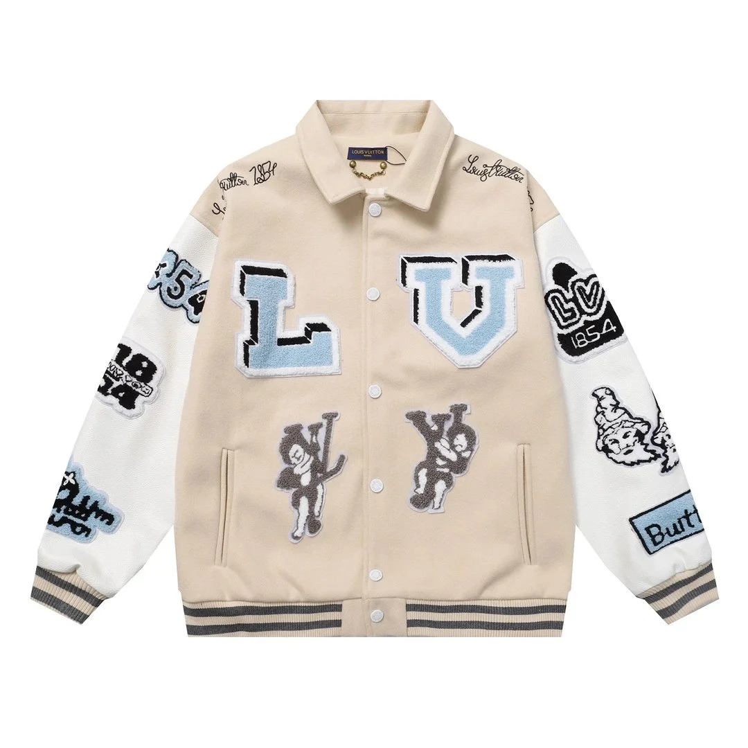 Louis Vuitton LV Trainer Beige Letter Patch Jacket