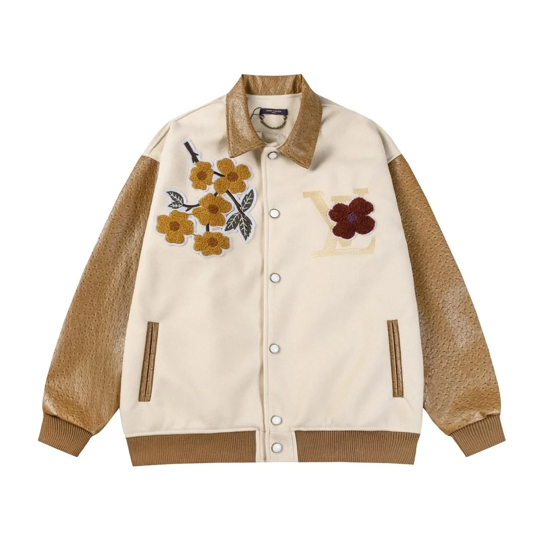 Louis Vuitton Tabi Floral Embroidered Jacket Cream & Brown