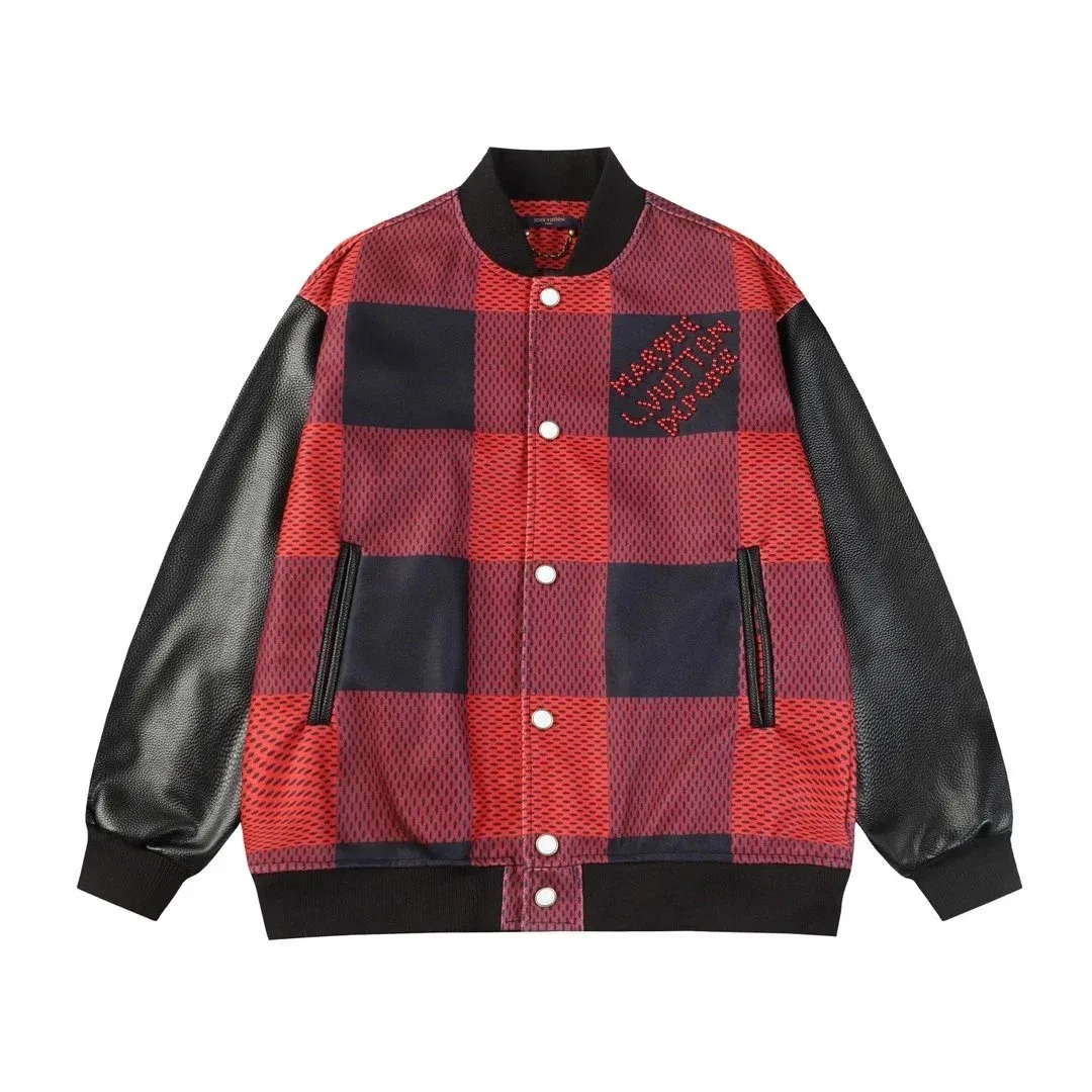 Louis Vuitton Tabi Red & Black Plaid Bomber Jacket