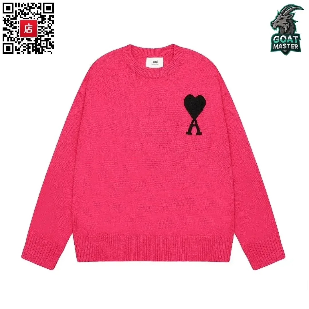 Ami Ami-18-12 Pink Heart Sweater