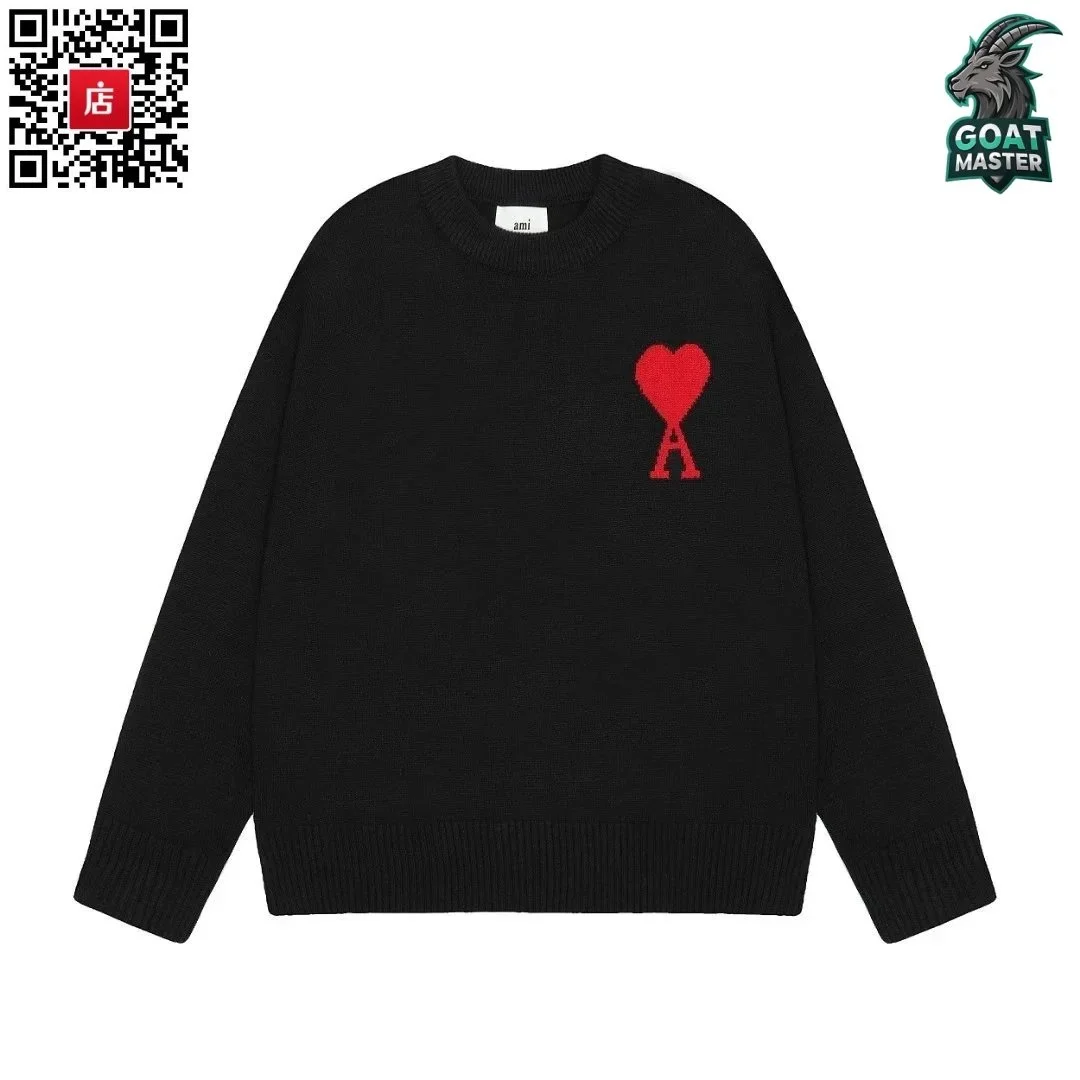 Ami Ami-18-03 Black Heart Sweater