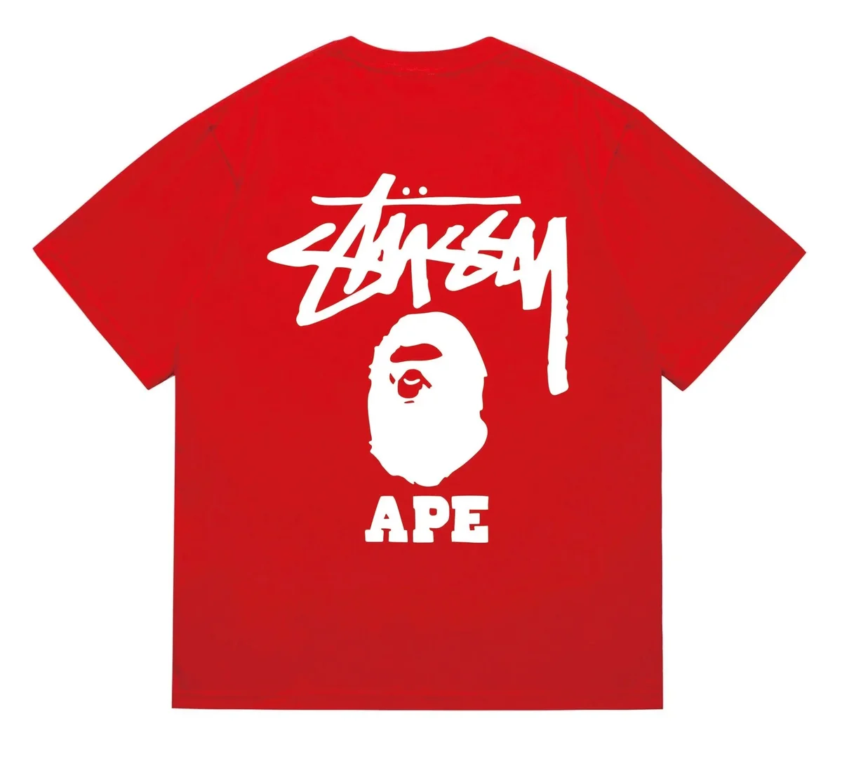 A Bathing Ape BAPE STA Red White T-Shirt