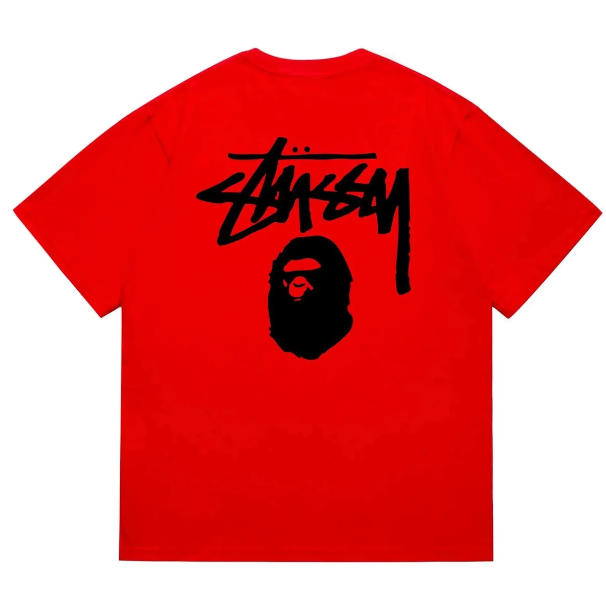 A Bathing Ape BAPE STA Red Black T-Shirt