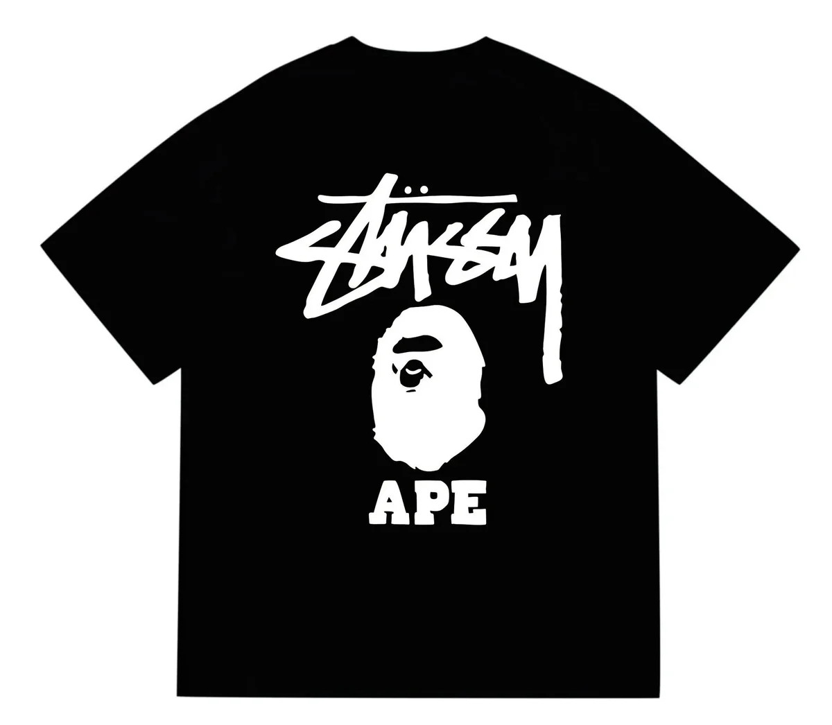 A Bathing Ape BAPE STA Black White T-Shirt
