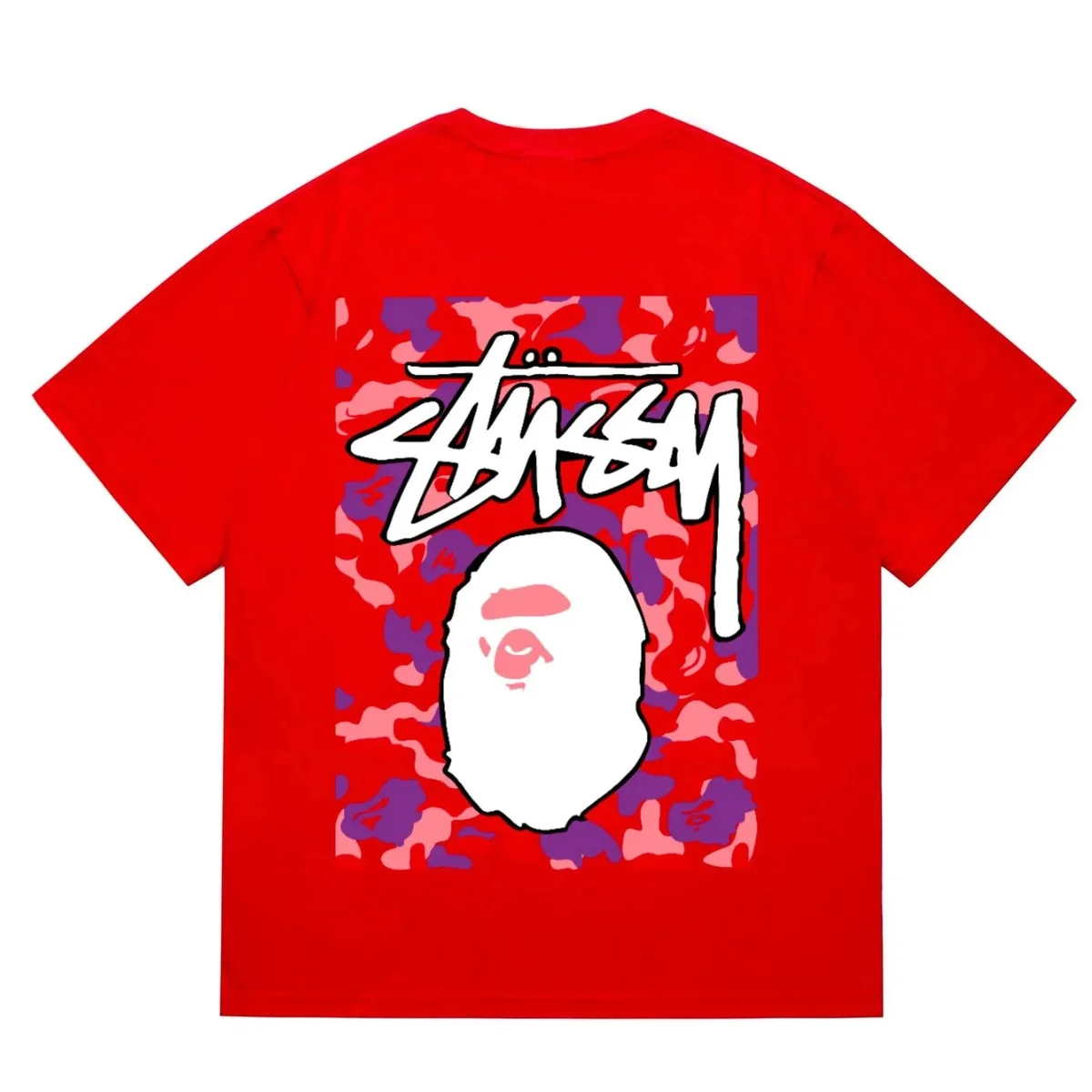 A Bathing Ape BAPE STA Red Camo T-Shirt