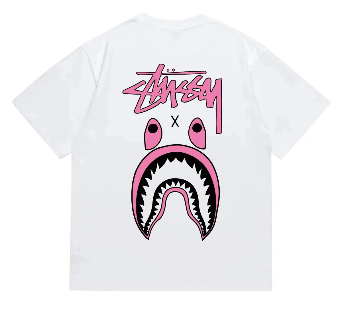 Stussy Shark Face White T-Shirt