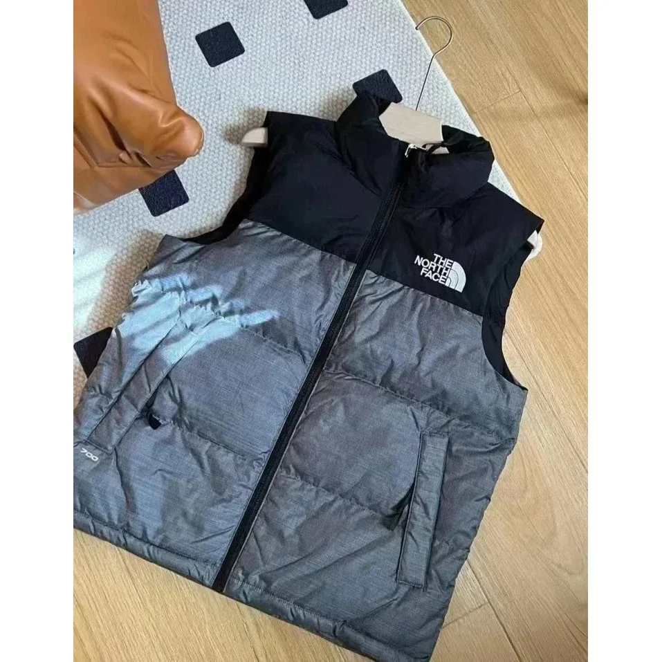 The North Face Nuptse Black & Grey Vest