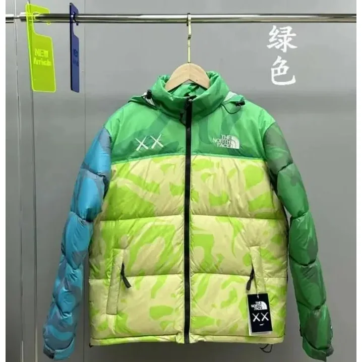 The North Face Nuptse Green Camo Parka