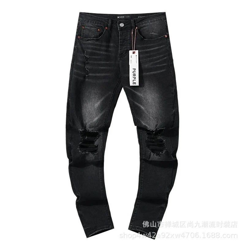 Purple Brand Black Distressed Jeans