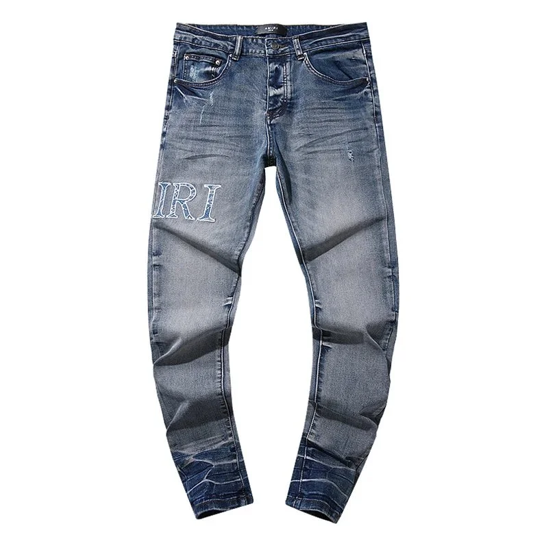 Amiri AMRI Distressed Blue Jeans