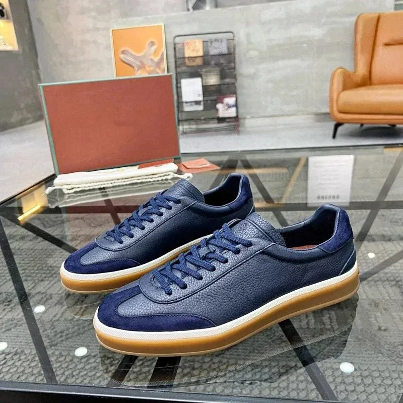 Other Blue Leather & Suede Low-Top Sneakers Blue - 1