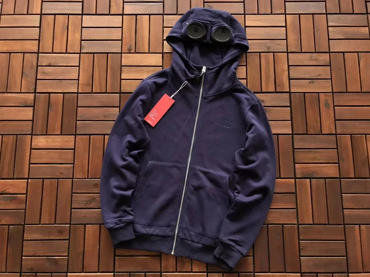 CP Company Goggle Hoodie Jacket Navy