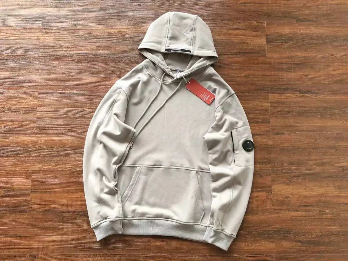 CP Company Goggle Hoodie Sweatshirt Beige