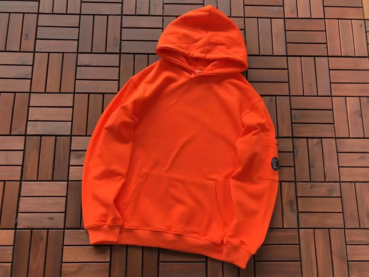 Unisex Orange Hoodie with Front Pocket