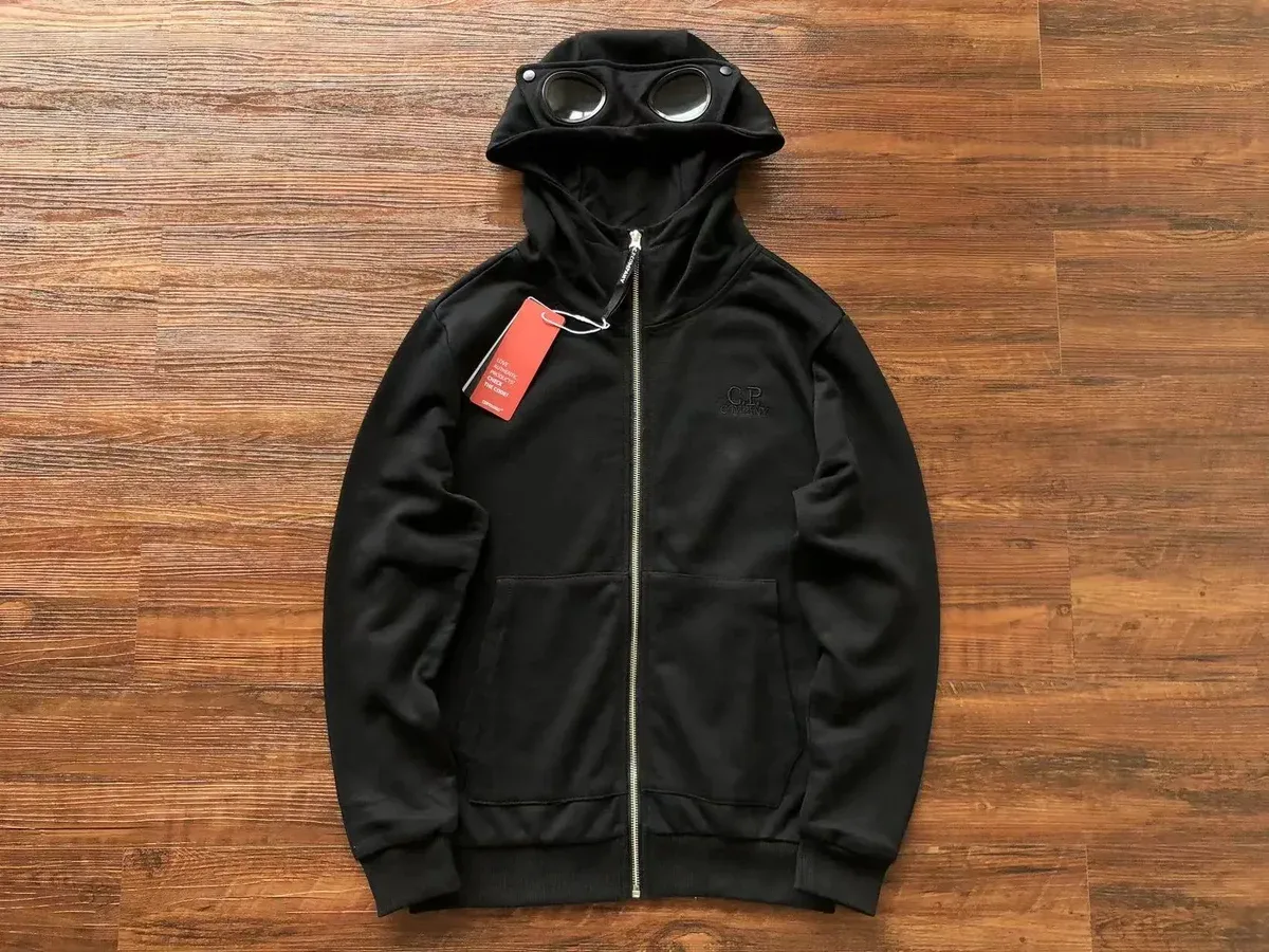 C.P. Company Goggle Hoodie Black Jacket