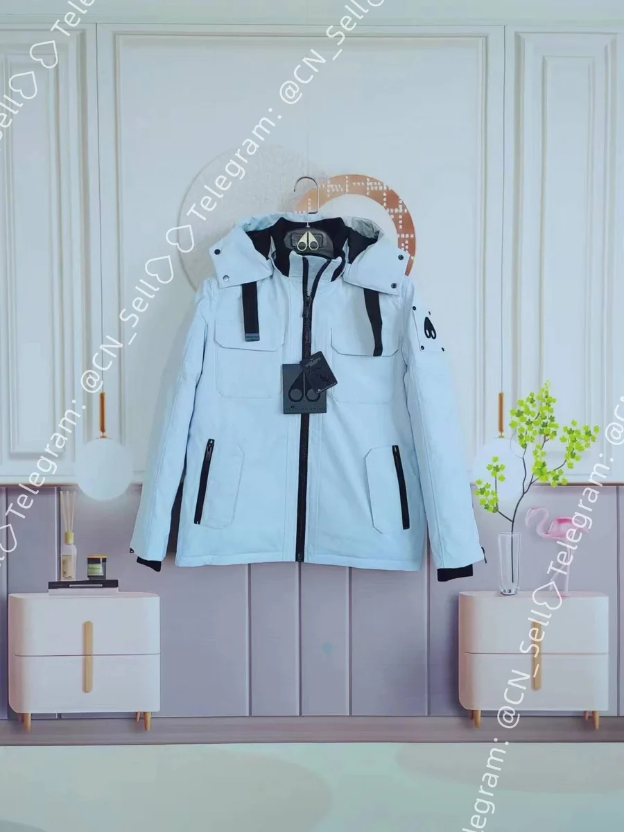Light Blue Custom Parka with Black Accents