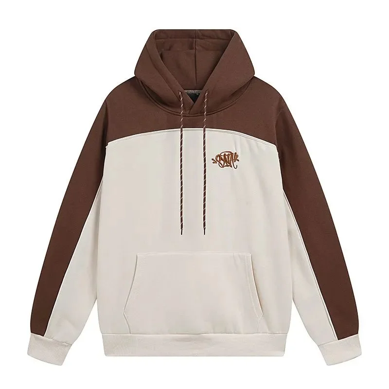 Unisex Colorblock Hoodie with Embroidery