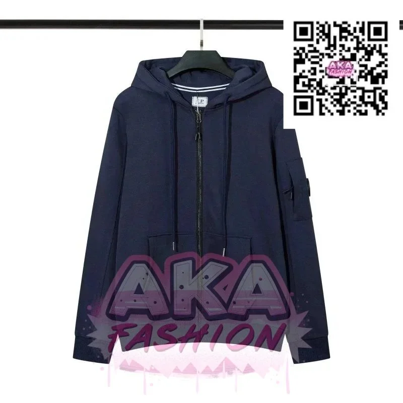 CP Company Goggle Hoodie Navy Blue Top