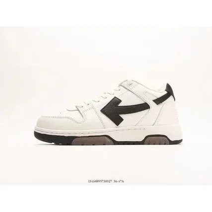 White & Black Low Top Sneakers