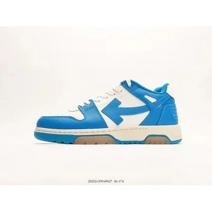 Blue & White Low Top Sneakers