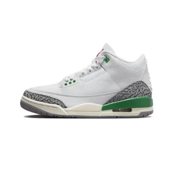 Nike Air Jordan 3 AJ3 White Green Sneakers