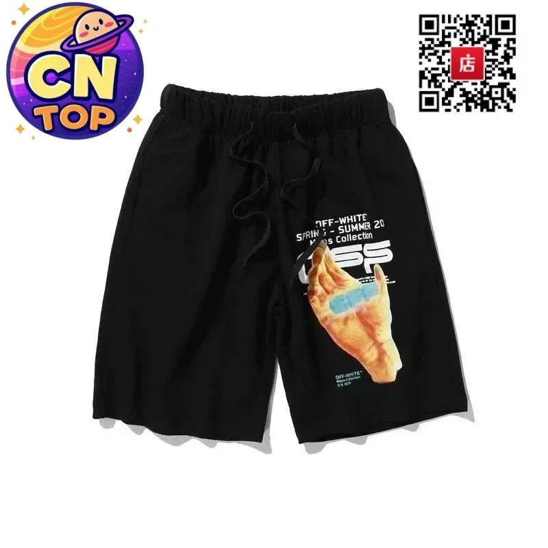 Off-White OW100 Black Printed Shorts
