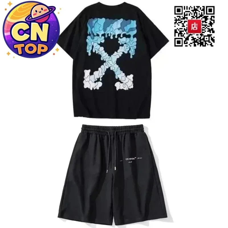 Off-White OW Shooter Black Set Casual Tops & Shorts