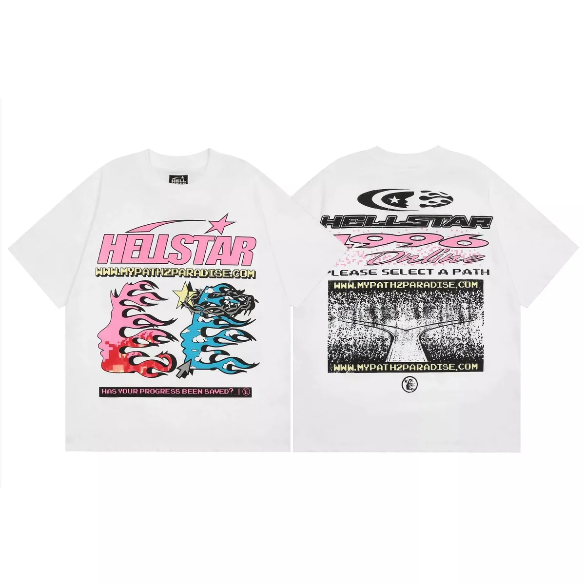Hellstar Studios White '1996 Online' T-Shirt