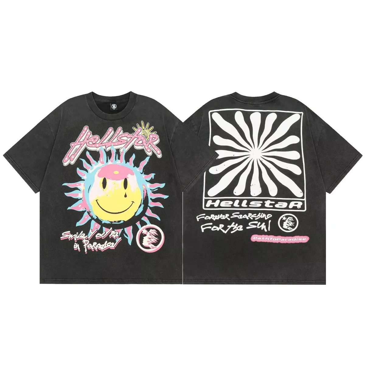 Hellstar Smile You're in Paradise Black T-Shirt