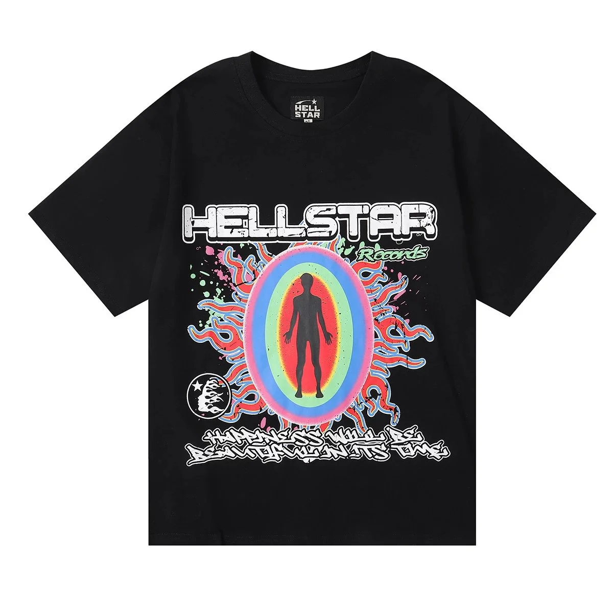 Hellstar Black 'Records' Graphic T-Shirt