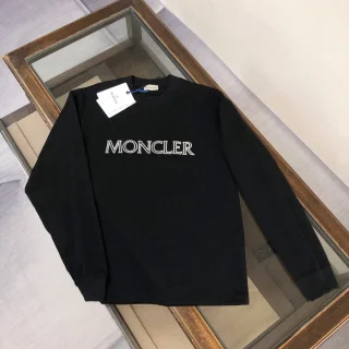 Moncler Black Logo Long Sleeve T-Shirt