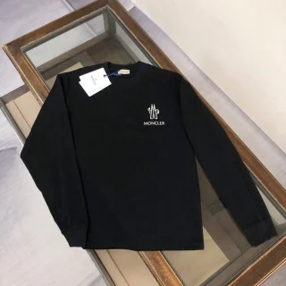 Moncler Black Logo Long Sleeve T-Shirt