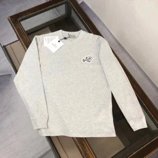 Light Grey Basic Logo Long Sleeve T-Shirt