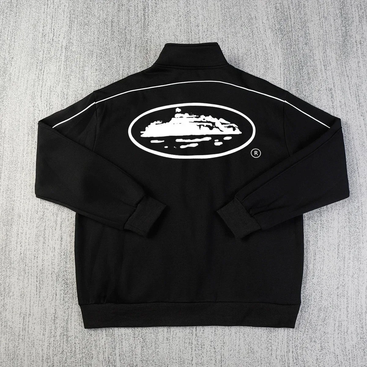 Black White Logo Track Jacket