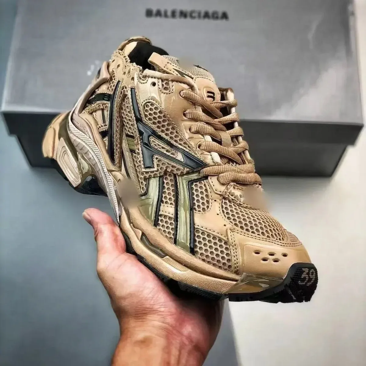 Balenciaga Triple S Coffee Beige Sneakers