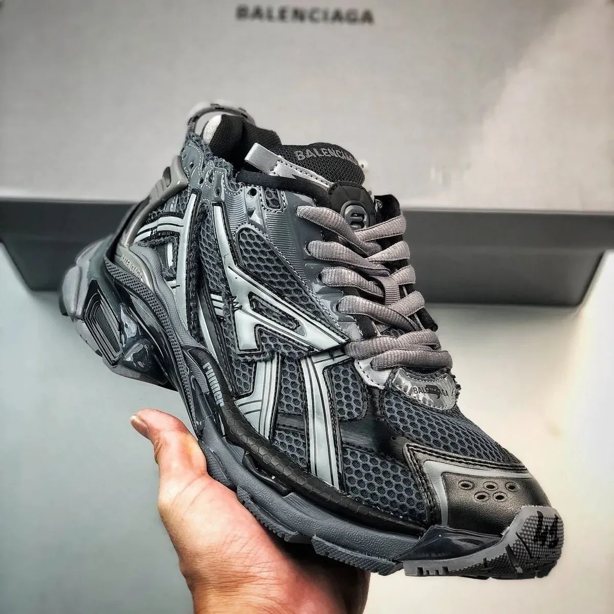 Balenciaga Triple S Light Green Black Sneakers