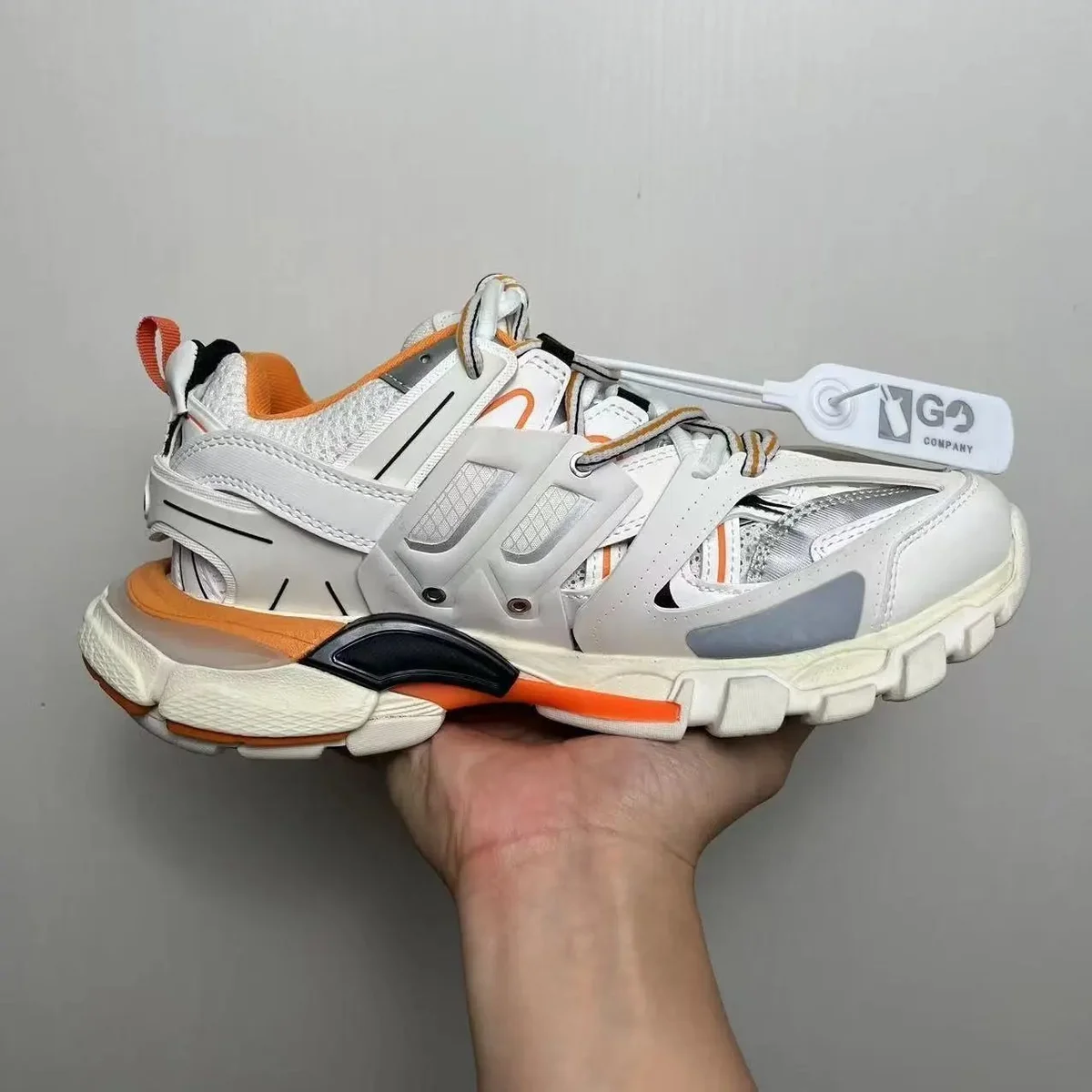 Balenciaga Track.3.0 White/Orange Sneakers