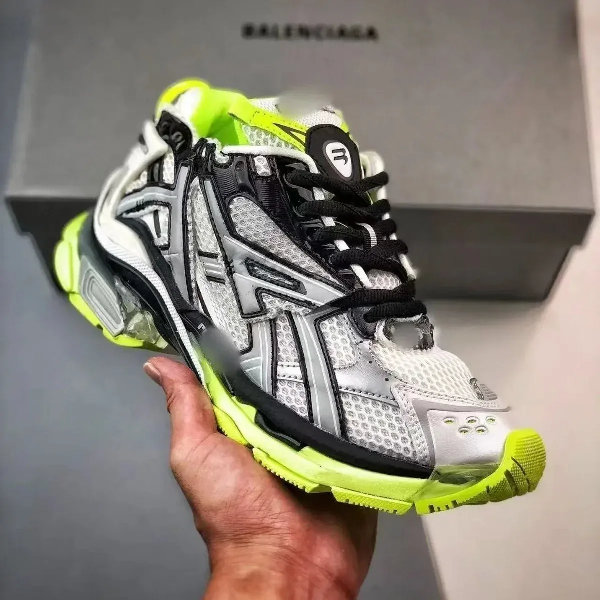 Balenciaga Green Grey Sneakers